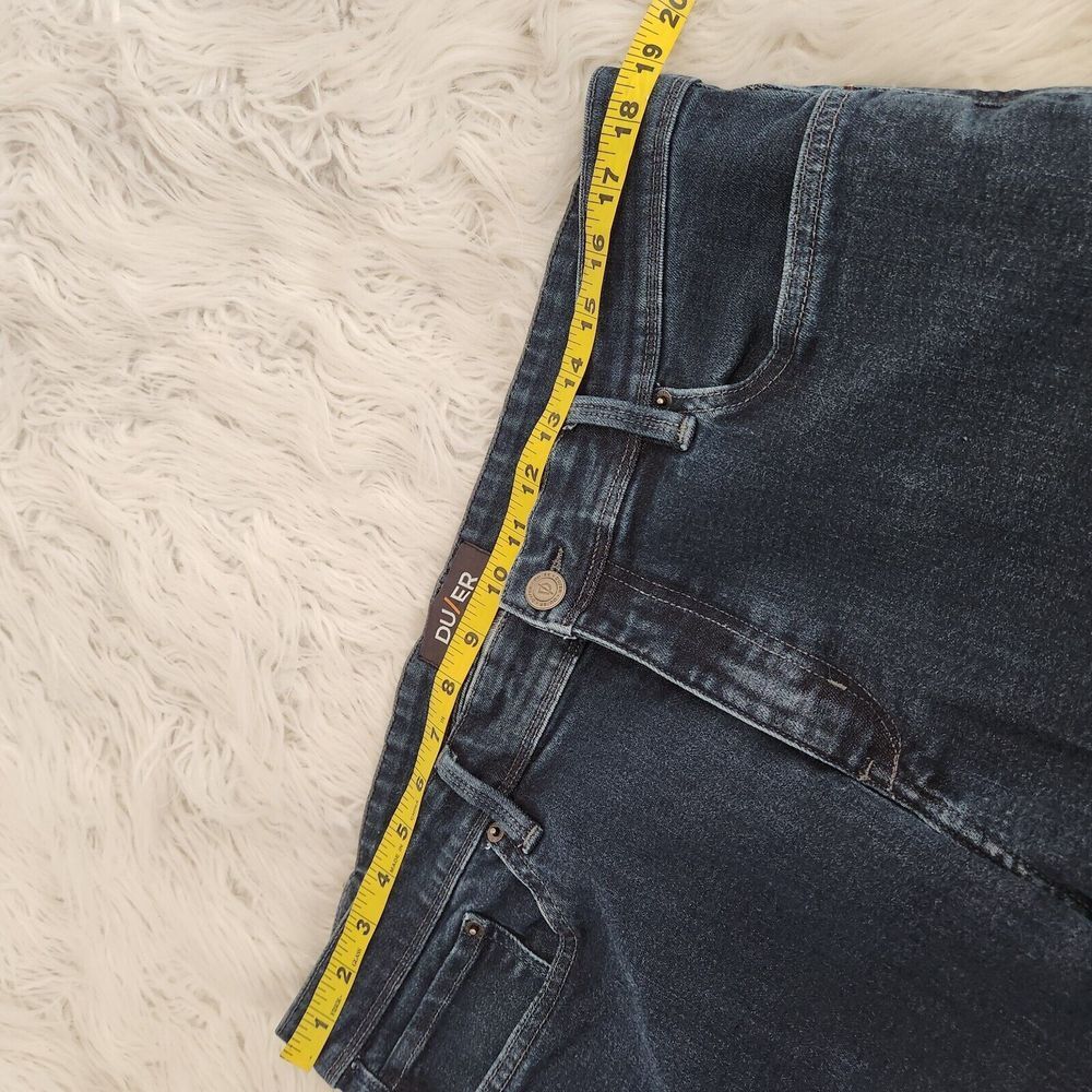 DU/ER Jeans Mens 38x30 L2X Slim Fit Dark Wash Denim Stretch DUER Dark Wash - Picture 12 of 16